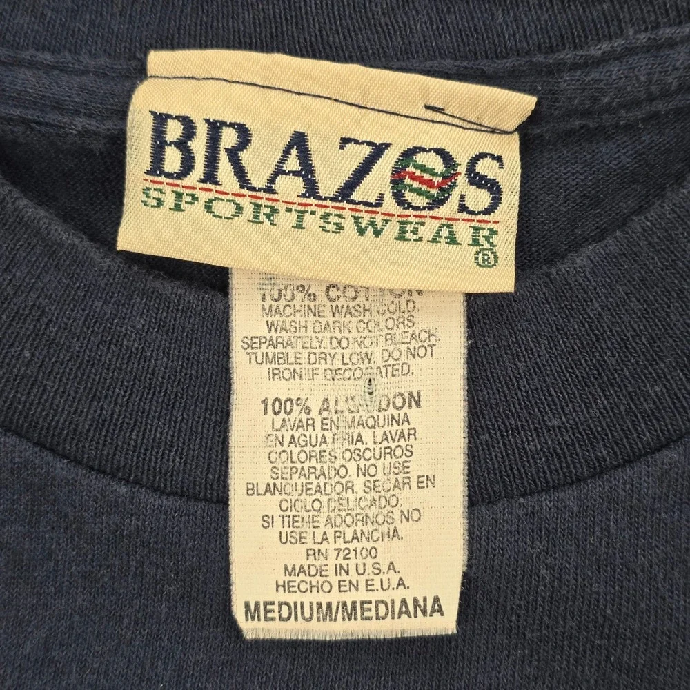 Brazos Garfield What Part Of No T-Shirt Mens Navy‎ Vintage 90s Graphic Medium